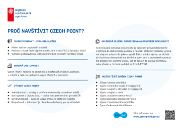Nové letáky ke službám Portálu občana, Portálu veřejné správy, eDoklady, Identity občana či Czech POINTu.