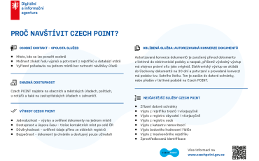 Nové letáky ke službám Portálu občana, Portálu veřejné správy, eDoklady, Identity občana či Czech POINTu.