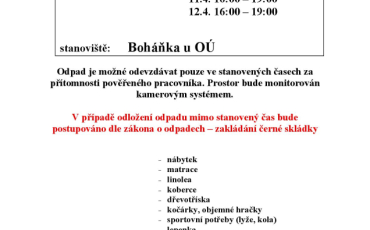Svoz velkoobjemového odpadu