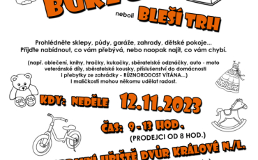 Bleší trh (burza) 12.11.2023 - Dvůr Králové nad Labem