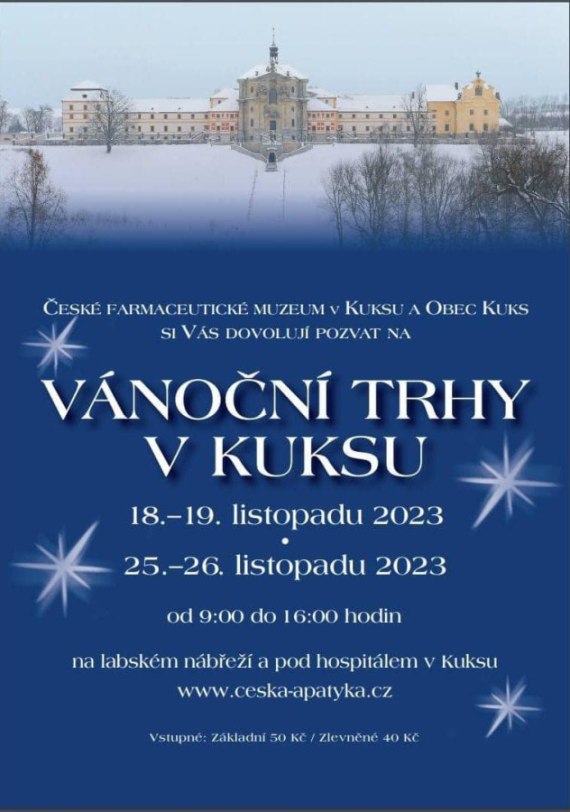 VÁNOČNÍ TRHY V KUKSU 18.-19.11.2023 a 25.-26.11.2023