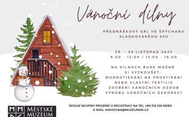 VÁNOČNÍ DÍLNY 29.-30.11.2023 - Dvůr Králové nad Labem