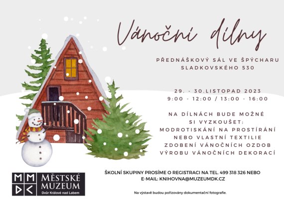 VÁNOČNÍ DÍLNY 29.-30.11.2023 - Dvůr Králové nad Labem