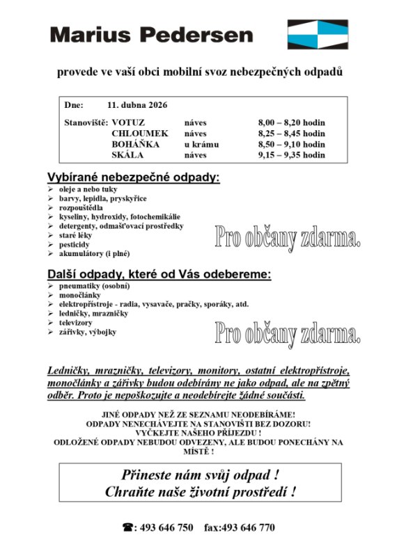 SVOZ NEBEZPEČNÝCH ODPADŮ / 11.04.2026