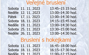 Veřejné bruslení - Dvůr Králové nad Labem 11/2023
