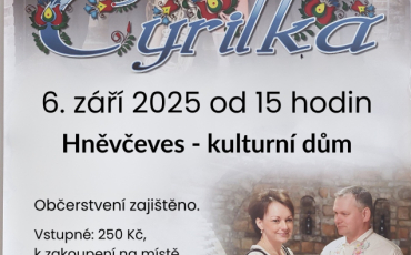 Koncert kapely Cyrilka 06.09.2025 v Hněvčevsi