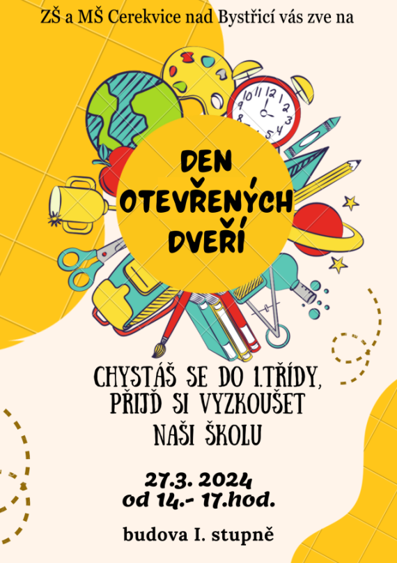 ZŠ Cerekvice nad Bystřicí - DEN OTEVŘENÝCH DVEŘÍ 27.03.2024