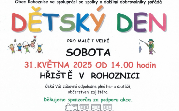 Dětský den v Rohoznici 31.5.2025