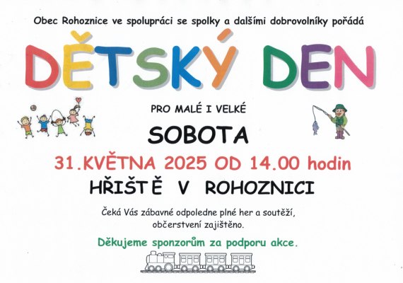 Dětský den v Rohoznici 31.5.2025