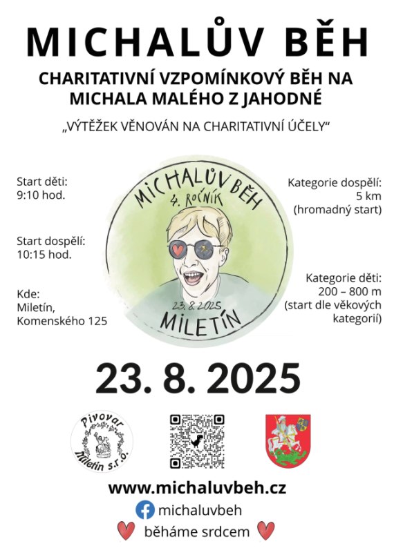 Michalův běh 4.ročník / 23.08.2025 Miletín