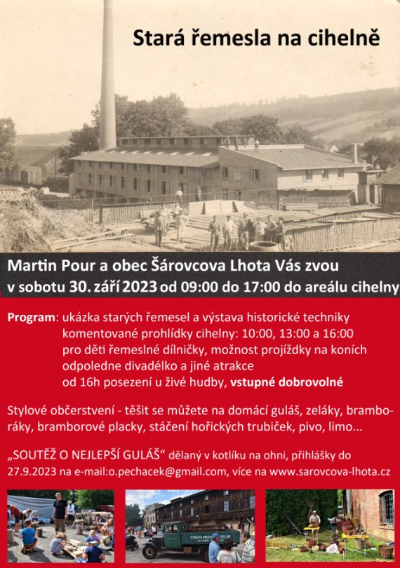 Stará řemesla na cihelně 30.09.2023 - Šárovcova Lhota