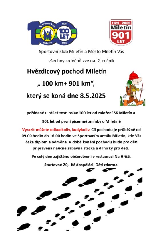 Hvězdicový pochod Miletín / 08.05.2025
