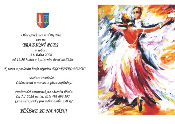 5. Obecní ples obce Cerekvice nad Bystřicí / 31.01.2026