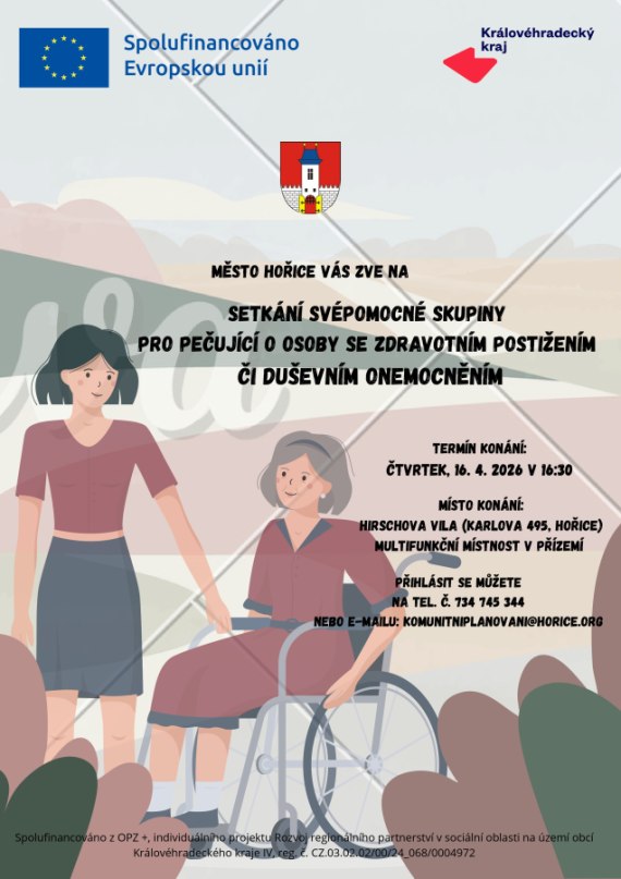 Setkání neformálně pečujících o seniory a osoby se zdrav. postiž. či duš. onemoc. / 16.04.2026 / Hoř