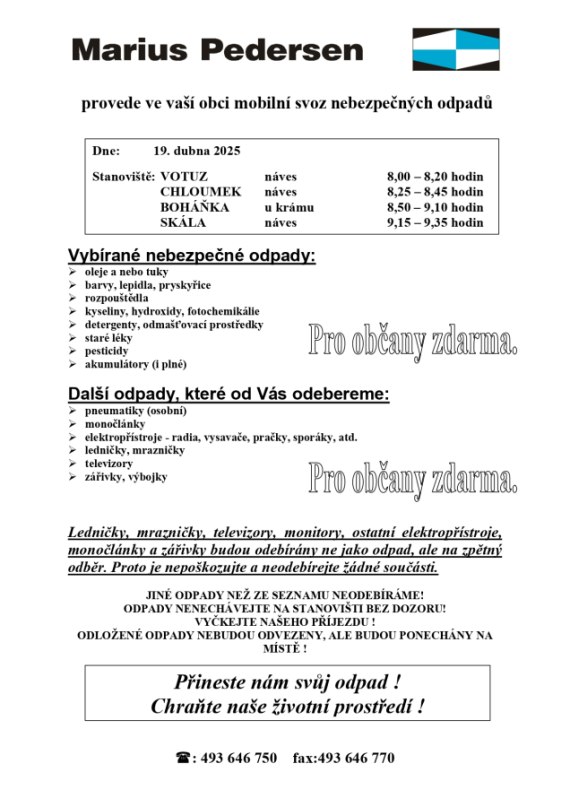 SVOZ NEBEZPEČNÉHO ODPADU / 19.04.2025