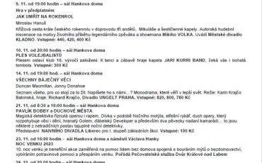 HANKŮV DŮM program 11/2023 - Dvůr Králové nad Labem