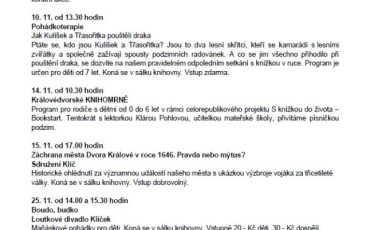Knihovna Dvůr Králové nad Labem - program 11/2023