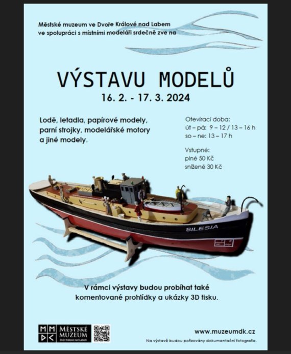 Výstava modelů 16.02.-17.03.2024 Muzeum Dvůr Králové