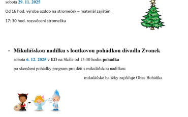 Rozsvěcění stromečku před KD Skála s adventním zpíváním / 29.11.2025