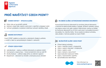 Nové letáky ke službám Portálu občana, Portálu veřejné správy, eDoklady, Identity občana či Czech POINTu.